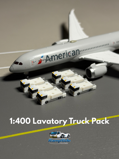 1:400 Scale Aircraft Lavatory Service Truck 6-Pack