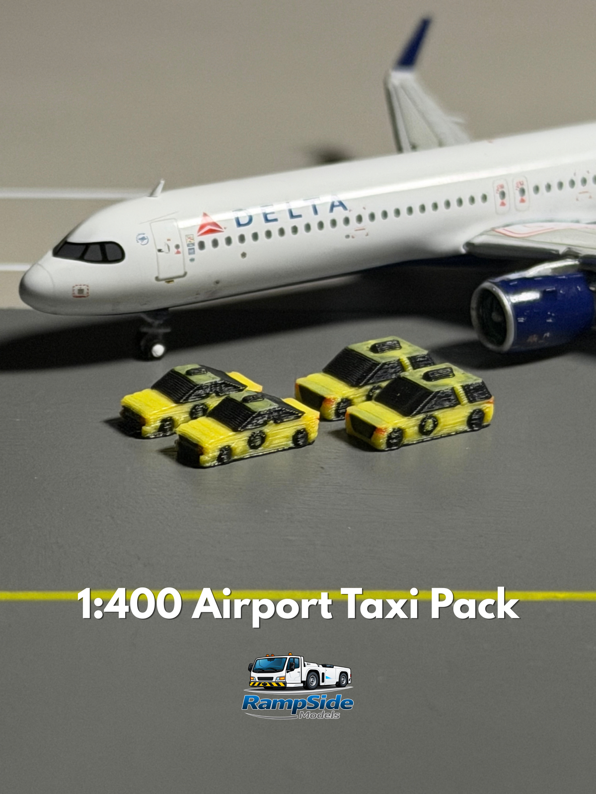 1:400 Scale Airport Taxi Vehicle x20 Pack
