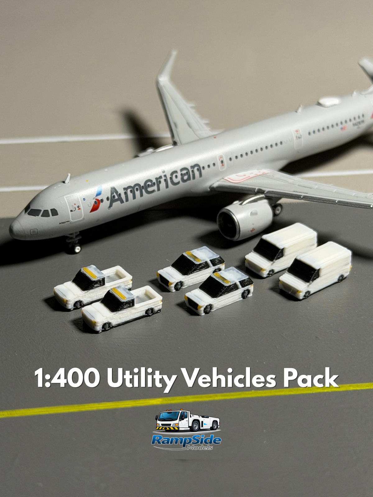 1:400 Scale Airport Utility Vehicles 6-Pack