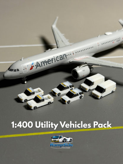1:400 Scale Airport Utility Vehicles 6-Pack