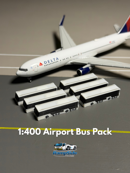 1:400 Scale Airport Bus 6-Pack