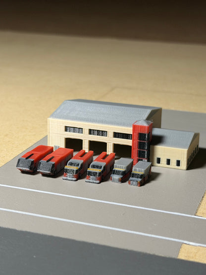 1:400 Scale Airport Fire Station Bundle