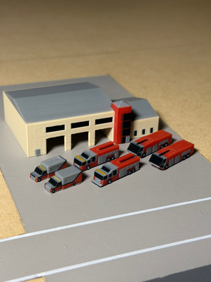1:400 Scale Airport Fire Station Bundle