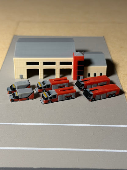 1:400 Scale Airport Fire Station Bundle